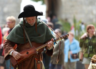 Medieval troubadour clipart