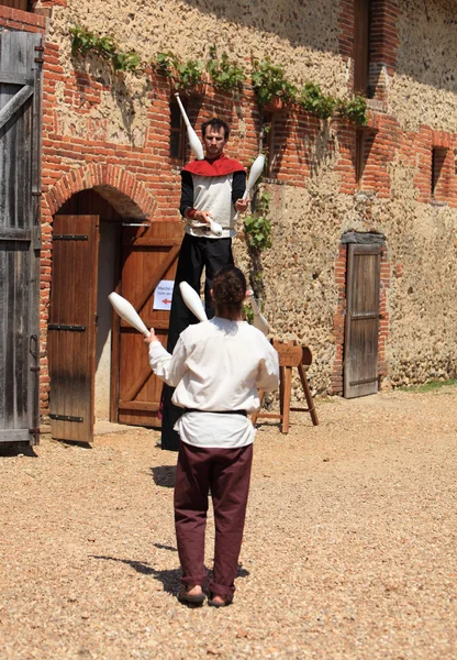 Medieval jugglers — Stock Photo, Image