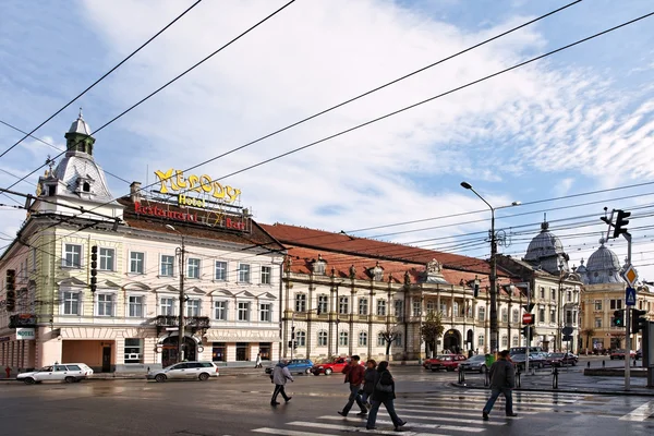 Centro città a Cluj Napoca — Foto Stock