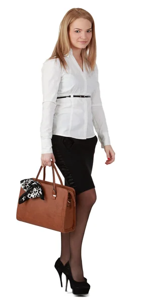 Young woman with handbag — Stock Photo, Image