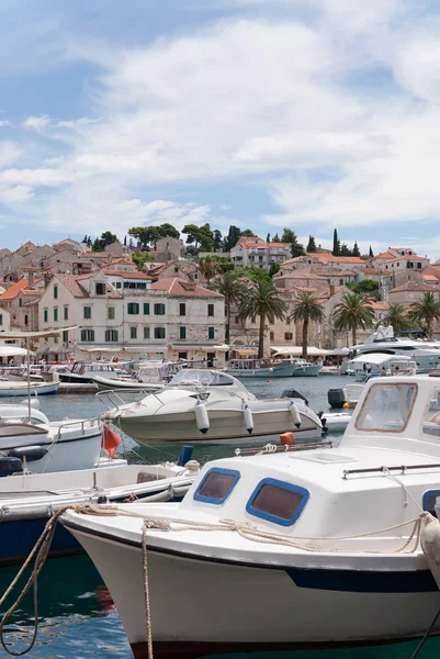 stock image Hvar and its harbor