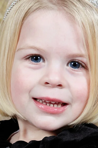 stock image Cute little girl in studio posing for the camera