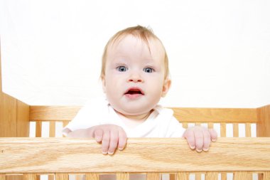 Baby In Crib clipart