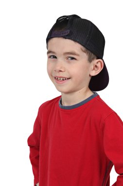 kamera için poz şirin küçük çocuk