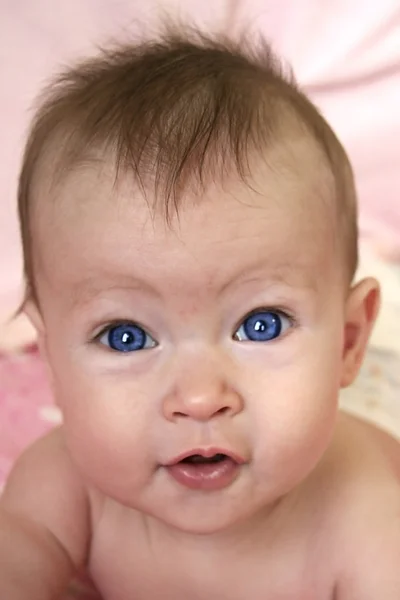 Baby Girl in Crib — Stock Photo, Image