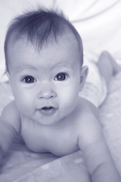 Baby Boy in Crib — Stock Photo, Image