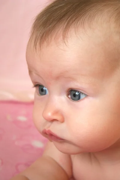 赤ちゃんの顔のクローズ_アップ — ストック写真