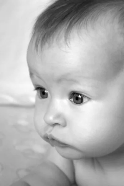 Fecho do bebê de rosto — Fotografia de Stock