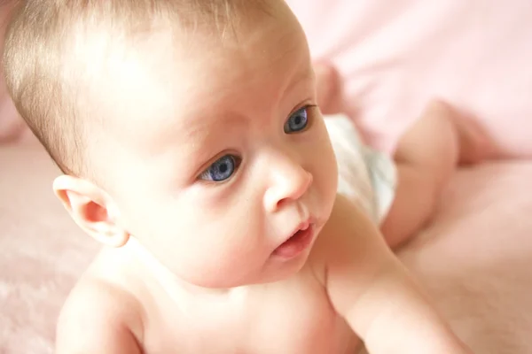 Baby Girl on Blanket — Stock Photo, Image
