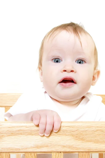 Baby In Crib — Stock Photo, Image