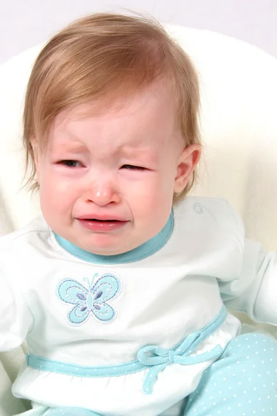 Menina bebê chorando — Fotografia de Stock