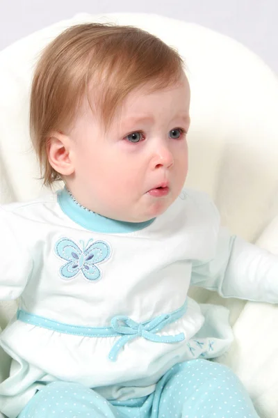 Menina bebê chorando — Fotografia de Stock