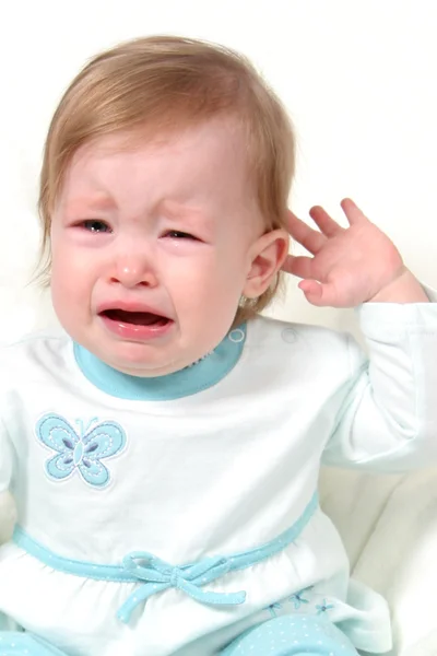 Bayi perempuan menangis — Stok Foto