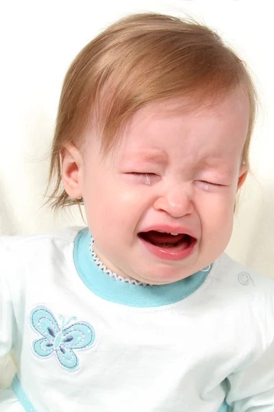 Menina bebê chorando — Fotografia de Stock