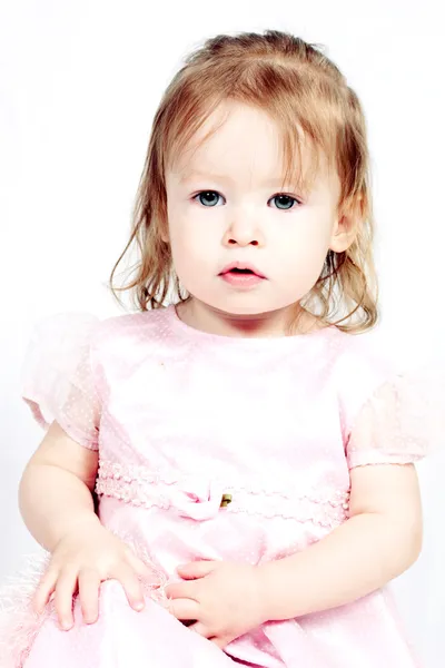 Baby flicka i klänning — Stockfoto