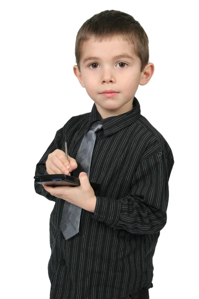 Junge mit PDA — Stockfoto