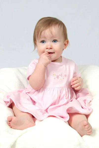 Baby Girl in Dress Royalty Free Stock Photos