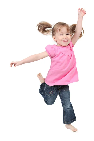 Очаровательная маленькая девочка на белом фоне Стоковое Изображение