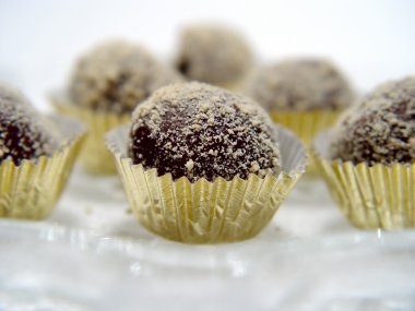 closeup çikolata truffles