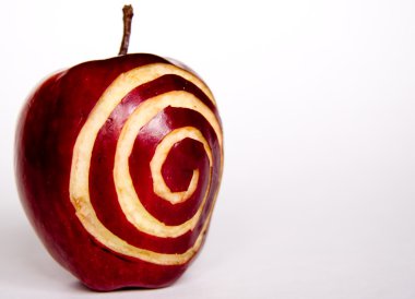 Apple with Spiral clipart