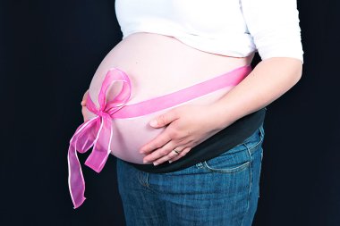 Pregnant woman at 8 months