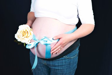 Pregnant woman at 8 months