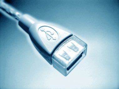 USB mavi soyut tasarım