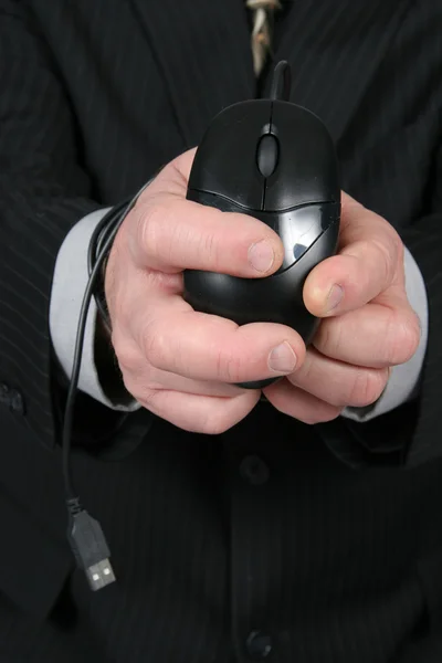 Business Man Tied up With Mouse — Stock Photo, Image