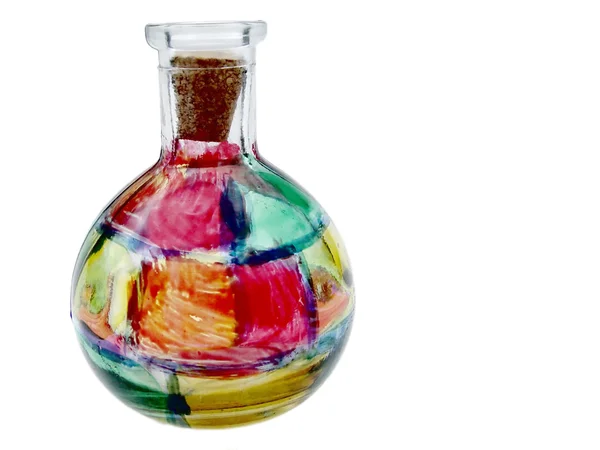 Stained Glass Bottle — Stock Photo, Image