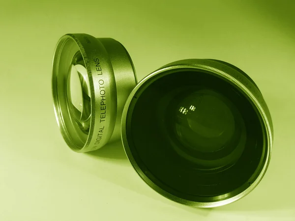 Duas lentes de câmera — Fotografia de Stock