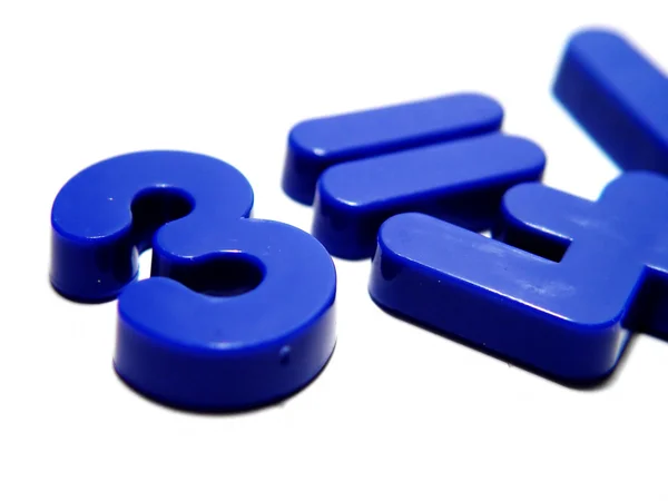 Blue Numbers — Stock Photo, Image