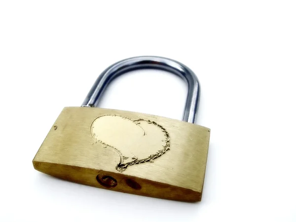 Pad Lock with Heart — Stock Photo, Image