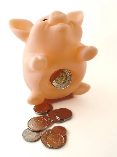 Piggy Bank con dinero 2 — Foto de Stock
