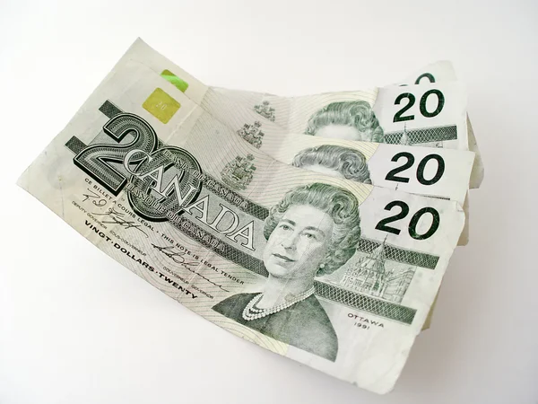 Twintig dollarbiljetten — Stockfoto