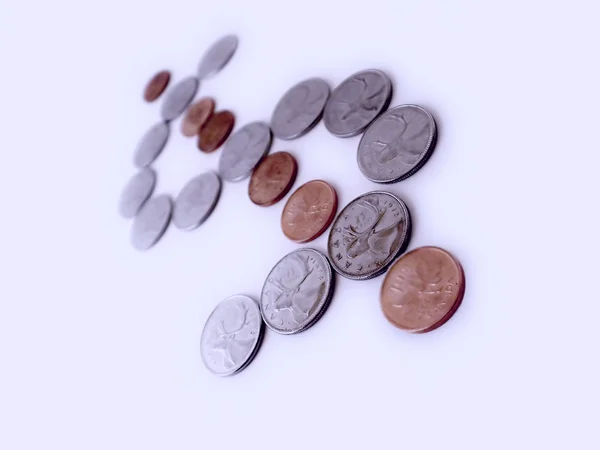 Mynt i form av dollartecken — Stockfoto