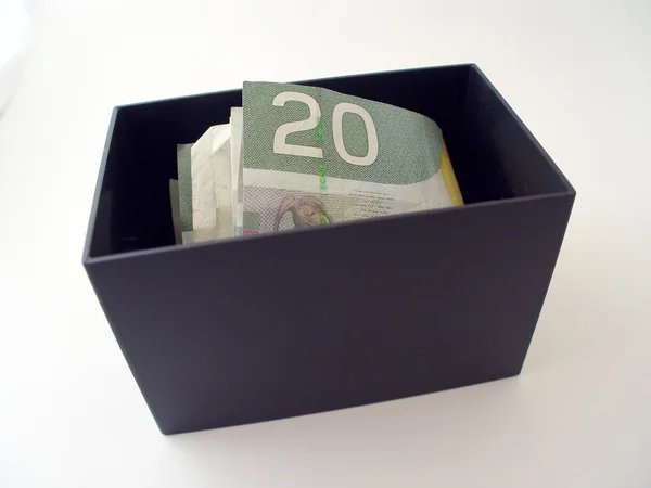 Box with Money — Stock Photo, Image