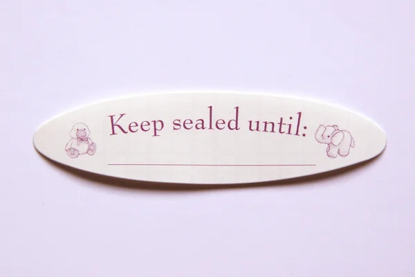 Keep Sealed Until Sticker — Stock Photo, Image