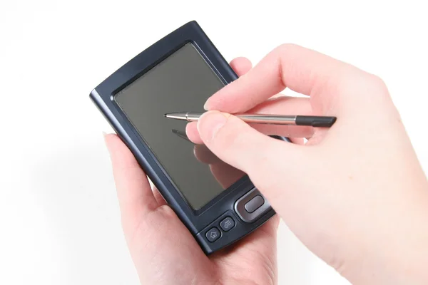 Uso de PDA con pluma —  Fotos de Stock