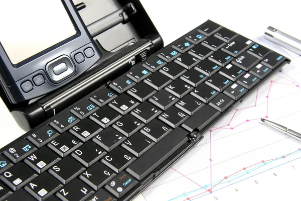 PDA e tastiera — Foto Stock