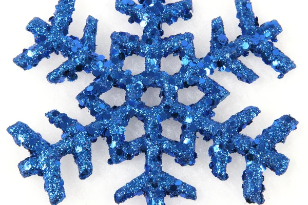 Niebieski ozdoba płatek śniegu — Zdjęcie stockowe