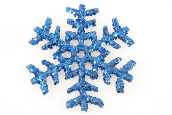 Μπλε snowflake Χριστουγεννιάτικο στολίδι — Φωτογραφία Αρχείου