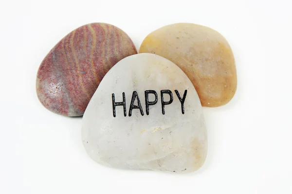 Счастливая зависть на камне — стоковое фото