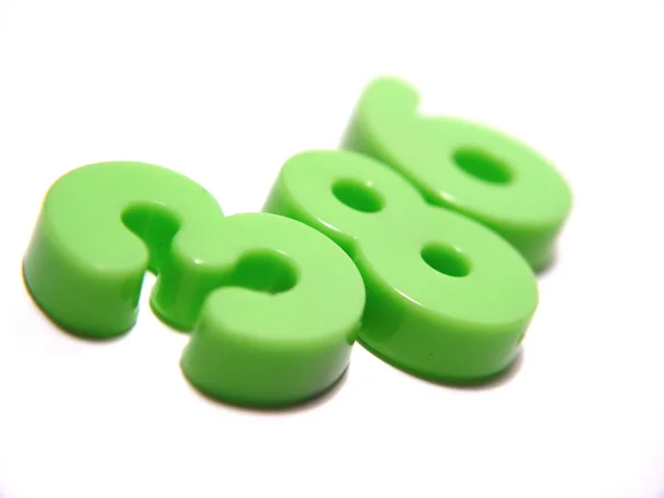 Números verdes — Fotografia de Stock