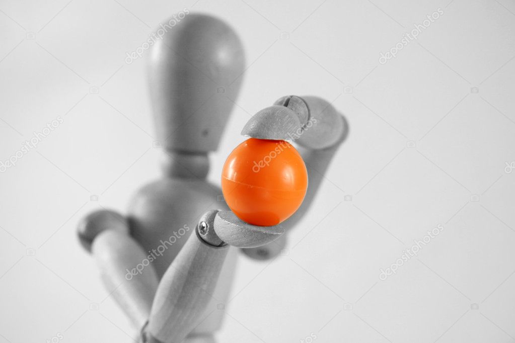 Woody Holding a Orange Ball