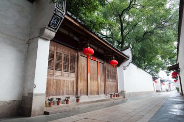 Tranqui Chinese traditional alley. clipart