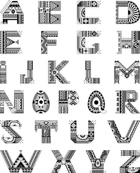 Decorative alphabet — Stock Vector