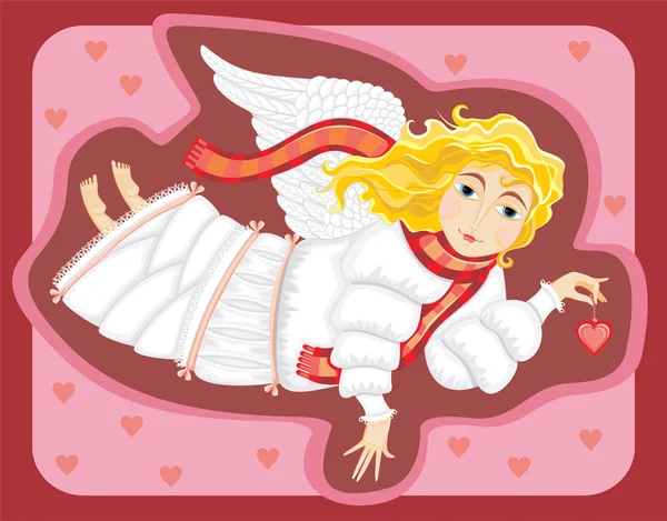Angel Love Ámor lány — Stock Vector