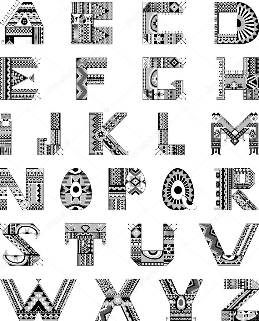 Decorative alphabet stock vector. Illustration of clip - 30422945