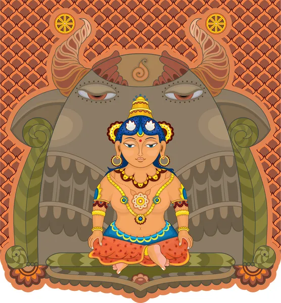 Дівчина Індії богині Стокова Ілюстрація