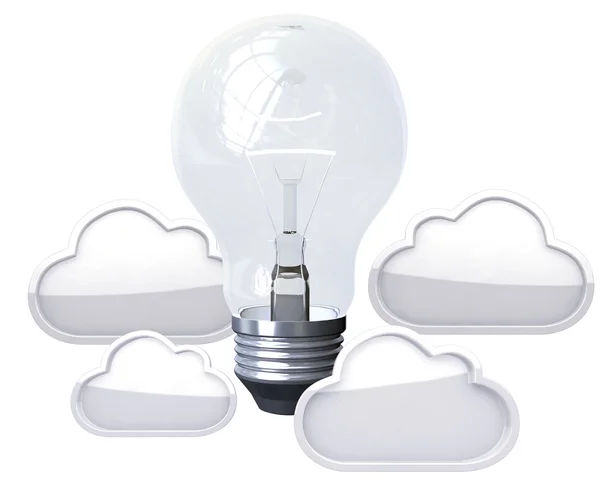 Cloud with idea — Stock Photo, Image